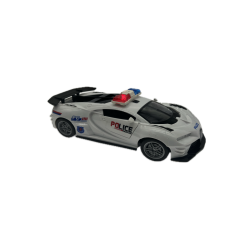 NaN Nong Model-Police car Remote control simulation model  1:18 scale (White)